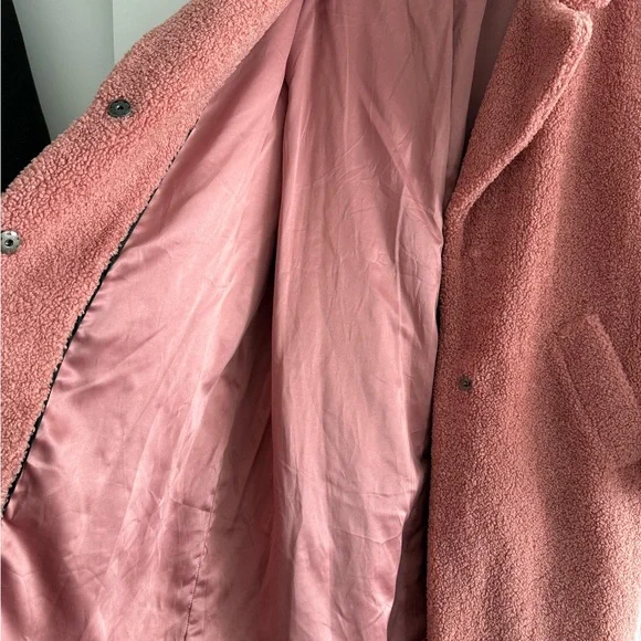 VINTAGE Lucky Brand Coral Teddy Jacket - Picture 5 of 6